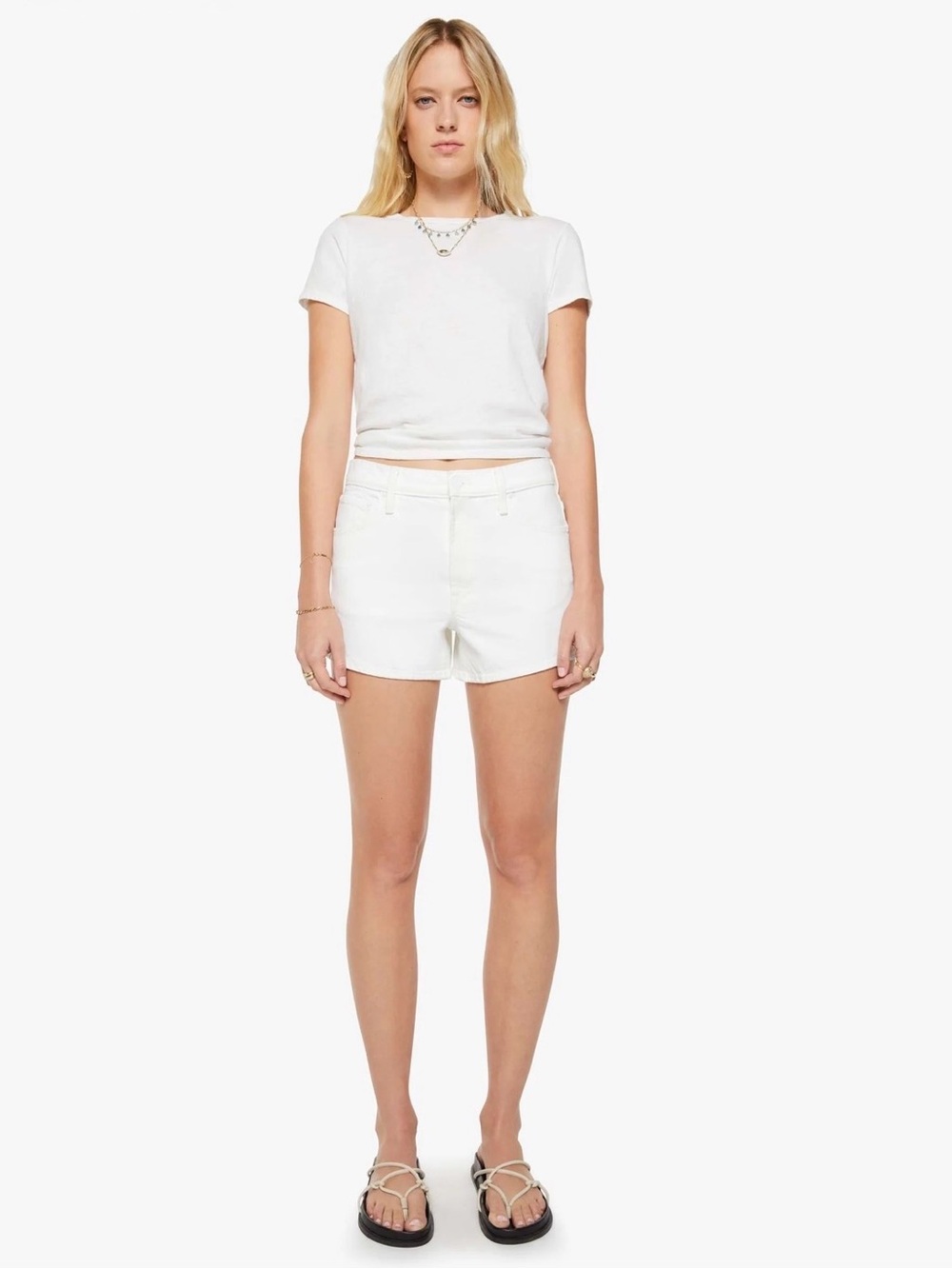 MOTHER The Dodger Denim Shorts in Picket Fence Size 27 - Picture 14 of 16